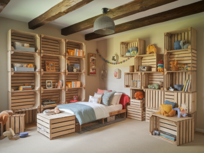 kinderzimmer ohne chaos: modulare aufbewahrungsboxen aus gebrauchten holzkisten bauen und personalisieren