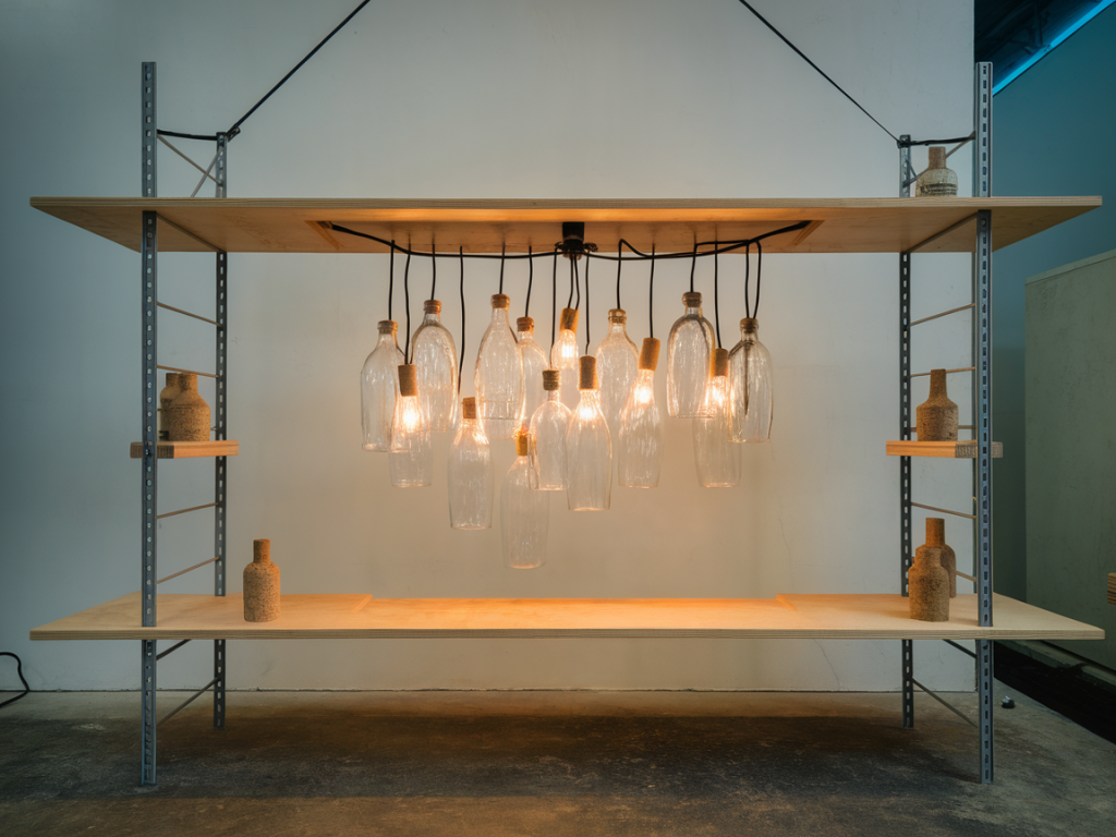 Wie du aus glasflaschen, korken und led-lichtern nachhaltige hängelampen ohne kabelsalat herstellst