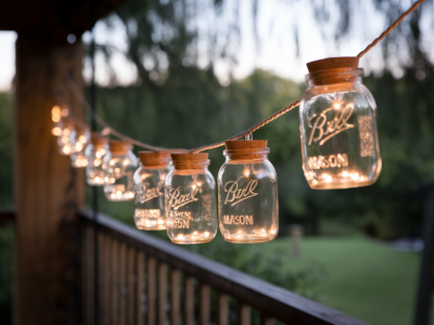 Wie du aus einmachgläsern, korken und batteriebetriebenen leds eine hängende lichterkette für den balkon machst
