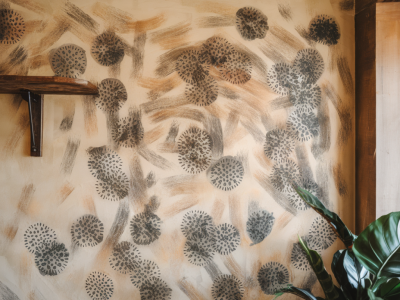 Mit kreidefarbe und kaffeefilterschablonen: so bekommst du eine wohnliche strukturtapete ohne teures equipment