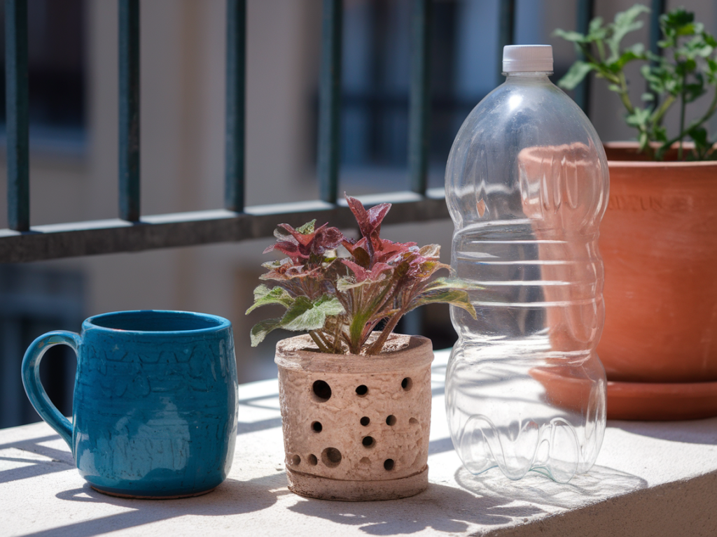 Welche drei upcycling‑materialien aus dem Haushalt am besten für geruchsfreie pflanzgefäße auf dem balkon funktionieren